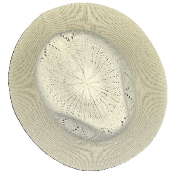 Studio36 Fedora style Hat Open Weave Dented crown Front pinch Flat brim - Picture 5 of 16